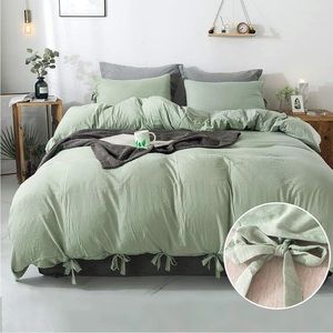 Queen Sized Sage Green Duvet Cover